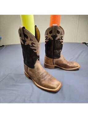 Justin Womens Bent Rail Western Square Toe Cowboy Boots Leather USA 7.5 B